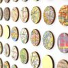 One Hundred and Fifty London Map Dots with Gold Leaf | Collage in Paintings by Amelia Coward