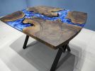 Custom Ocean Epoxy Bar Table, Dining Room Table | Dining Table in Tables by LuxuryEpoxyFurniture. Item composed of wood and synthetic