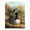 Canada Goose Art Print, Wildlife Painting, Autumn Foliage Wall Art | Prints in Paintings by The Ugly Cat Studio
