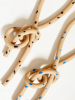Clay Object 25 - Blue Dots Long Speckle Knot | Sculptures by OBJECT-MATTER / O-M ceramics