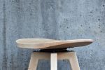 Solid Wood Swivel Bar Stool - Cupped Seat, USA Made | Chairs by Marco Bogazzi