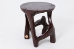 Solid Wood Sculptural Side Table, Contemporary Design, Red Wood | Tables by Logniture