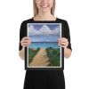 Framed Print - Edge of Calm - Coastal Pathway Seascape | Work by Eman's Gallery
