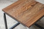 Quartersawn White oak Industrial Side Table | Tables by Hazel Oak Farms. Item made of oak wood & metal