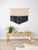 Black Modern Macrame Wall Hanging / Fiber Art | Wall Hangings by Love & Fiber. Item composed of cotton