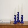 Medium Candlestick in Cobalt | Candle Holder in Decorative Objects by by Alejandra Design. Item composed of metal