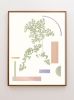 Botanical Collage Print in Pastel colors with Abstract | Prints in Paintings by Capricorn Press. Item made of paper works with boho & minimalism style