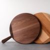 Round Wood Cutting Board with Textured Handle | Serving Board in Serveware by Alabama Sawyer. Item made of wood