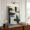 Between the Layers | Brown and Blue Abstract Canvas Print | Calming Wall Art | Prints in Paintings by Abby May