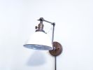 2-Arm Swing Sconce, Dark Bronze & White, Bedside Reading | Sconces by Retro Steam Works