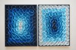 No. 18 Set of 2 Acoustic Diffuser Panel - Gradient Modern Abstract Wall Art | Wall Sculpture in Wall Hangings by Joseph Aurelius