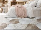 Handmade Geometric Ivory Wool Area Rug | Rugs by Swiflo