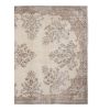 Vintage Handmade Medallion Floral Area Rug Oushak Beige | Rugs by Vintage Pillows Store. Item composed of cotton