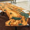 Epoxy Olive Resin Coffee Table, Custom Live edge Olive Wood | Tables by Ironscustomwood