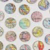 Vintage California Map Dots Collage, Circle | Paintings by Amelia Coward