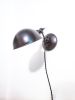Bedside Reading Wall Light, Matte Black, Adjustable Art | Sconces by Retro Steam Works. Item made of fabric with brass works with mid century modern style
