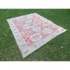 Vintage Distressed Oushak Rug With Pastel Colors | Area Rug in Rugs by Vintage Pillows Store. Item made of cotton with fiber