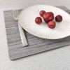 Silver gray stone veneer placemat for dining table, 1 pc. | Tableware by DecoMundo Home. Item made of fabric & stone compatible with minimalism and industrial style