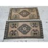 Vintage Handmade Turkish Oushak Rugs, Set Of 2, Pair | Runner Rug in Rugs by Vintage Pillows Store. Item composed of cotton
