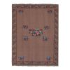Vintage Aubusson Floral Turkish Kilim Rug 4' X 5'1'' | Area Rug in Rugs by Vintage Pillows Store. Item made of cotton