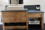 Model #1040 - Custom Single Sink Vanity With Make Up Area | Countertop in Furniture by Limitless Woodworking. Item made of maple wood compatible with mid century modern and contemporary style