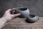 Mug with handle "Home" 400 ml- organic natural shape | Drinkware by Laima Ceramics. Item made of stoneware works with minimalism style