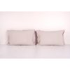 Ikat Pink Lumbar Pillow Cover - Set of Two Silk Striped Velv | Cushion in Pillows by Vintage Pillows Store