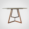 Trapeze Tr4 - Travertine Dining Table | Tables by DFdesignLab - Nicola Di Froscia. Item composed of wood & steel compatible with contemporary style