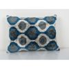 Ikat Blue Pillow Cover - Silk Ethnic Velvet Lumbar Pillow Co | Cushion in Pillows by Vintage Pillows Store