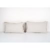 Set of Two Silk Ikat Velvet Pillow, Matching Red Uzbek Ikat | Cushion in Pillows by Vintage Pillows Store