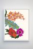 Colorful Floral wall art, Bright colors uplifting fun modern | Prints by Capricorn Press. Item made of paper works with boho & minimalism style