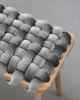 Sterling Grey Velvet Woven Bench | Benches & Ottomans by Knots Studio