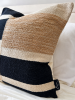 Calabasas Pillow Cover — Geometric Cotton in Black & Beige | Pillows by Busa Designs