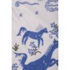 Silk Suzani Blue Table Runner, Animal Pictorial Silk on Silk | Tablecloth in Linens & Bedding by Vintage Pillows Store