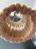 Macrame Chandelier 14x24 Inch, Boho Pendant Light, Tassel Ceiling Lamp, Modern Fiber Art Lighting | Chandeliers by İnanç Yılmaz