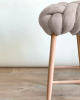 Arora Grey Vegan Suede Knot Bar Stool | Chairs by Knots Studio. Item made of wood with fabric