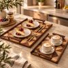 Handmade Serving Tray, Set of 2,  Geometric Scandinavian Decor, Housewarming Gift, | Serveware by Vesta Corte