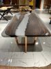 White Epoxy Table - White Resin Table - Custom Dining Table | Tables by Tinella Wood. Item composed of wood and metal in contemporary or art deco style
