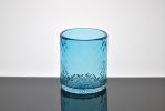 Capri Blue Textured Cocktail Glass | Drinkware by Tucker Glass and Design`