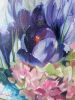 Purple flower painting original oil art, Floral oil painting | Oil And Acrylic Painting in Paintings by Natart. Item composed of canvas & synthetic compatible with contemporary style