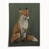 Woodland Fox Art Print, Spring Green Nature Wall Art | Prints in Paintings by The Ugly Cat Studio