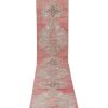 Vintage Turkish Oushak Runner With Eclectic Mediterranean | Runner Rug in Rugs by Vintage Pillows Store. Item composed of cotton and fiber