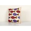 Fish Motifs Design Suzani Cushion Cover, Handmade Cotton | Pillows by Vintage Pillows Store. Item made of cotton