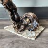 Driftwood Root Art Sculpture "Crackling" Mounted | Sculptures by Sculptured By Nature  By John Walker. Item made of wood works with minimalism style