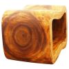 Haussmann® Wood Wave Bench 24 in x 13.5 x 15 inch High Oak | Benches & Ottomans by Haussmann®