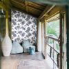 Chrysanthemum - White | Wallpaper in Wall Treatments by Wallcovetings by Brenda Houston. Item made of linen