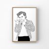 Harry Styles Inspired Print, Harry Styles Drinking Tea Print | Prints by Carissa Tanton. Item composed of paper