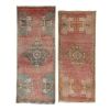 Distressed Turkish Small Rug - Set of Two 1'6" X 3'7" | Area Rug in Rugs by Vintage Pillows Store. Item made of cotton & fiber