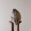 Brown Faux Fur with Grey Undertone Lumbar Pillow 12x22 | Pillows by Vantage Design