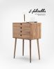 Mid Century Chest of Drawers, Cabinet with 4 Drawers | Dresser in Storage by Manuel Barrera Habitables. Item composed of walnut